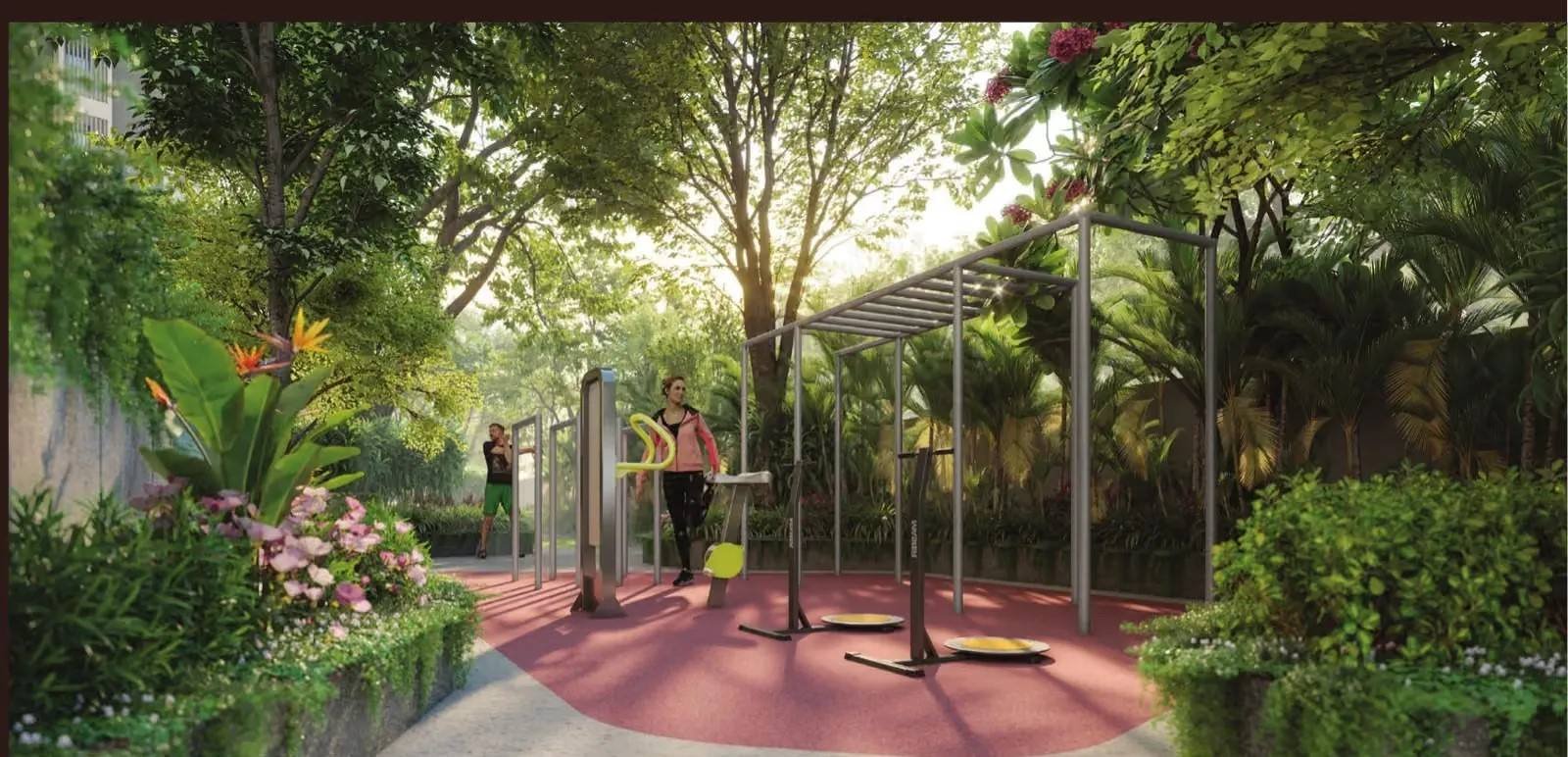 Exercise yard at Mangalam Momento Moshi — fitness and wellness amenity