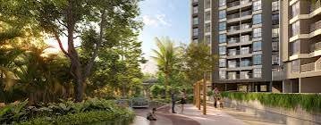 Landscaped garden at Mangalam Momento Moshi — oxygen park and green open ground